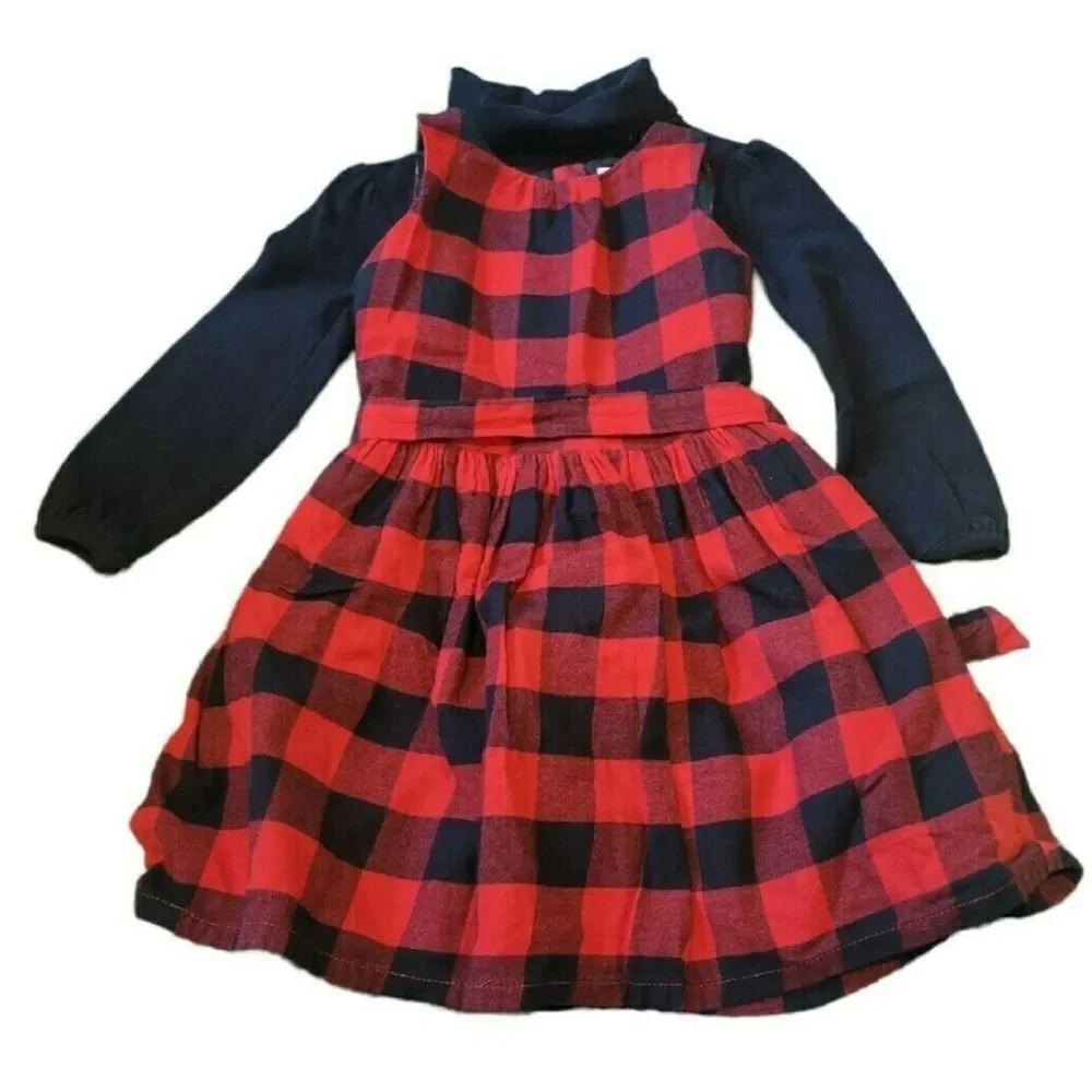 Buffalo plaid holiday dress